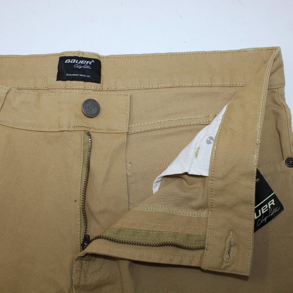 Bauer Chip Foster Slim Hockey NWT Men's 34 x 34 Khaki 5 Pocket Stretch Jeans - Picture 7 of 13